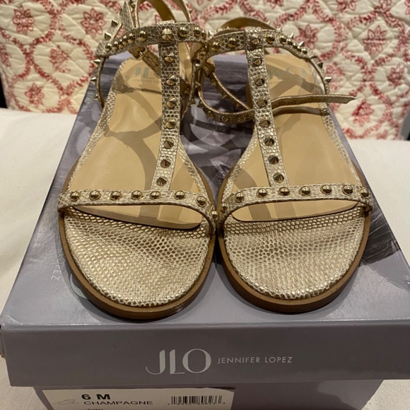 JLO Champagne Avah Flat Sandals, 6 - Picture 9 of 9